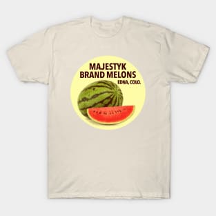 Majestyk Brand Melons (Vintage Fruit Sticker) T-Shirt